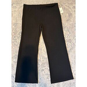 Cabi Women's Black Pull On Wide Leg Stretchy Pants XL Elastic Waist Dressy